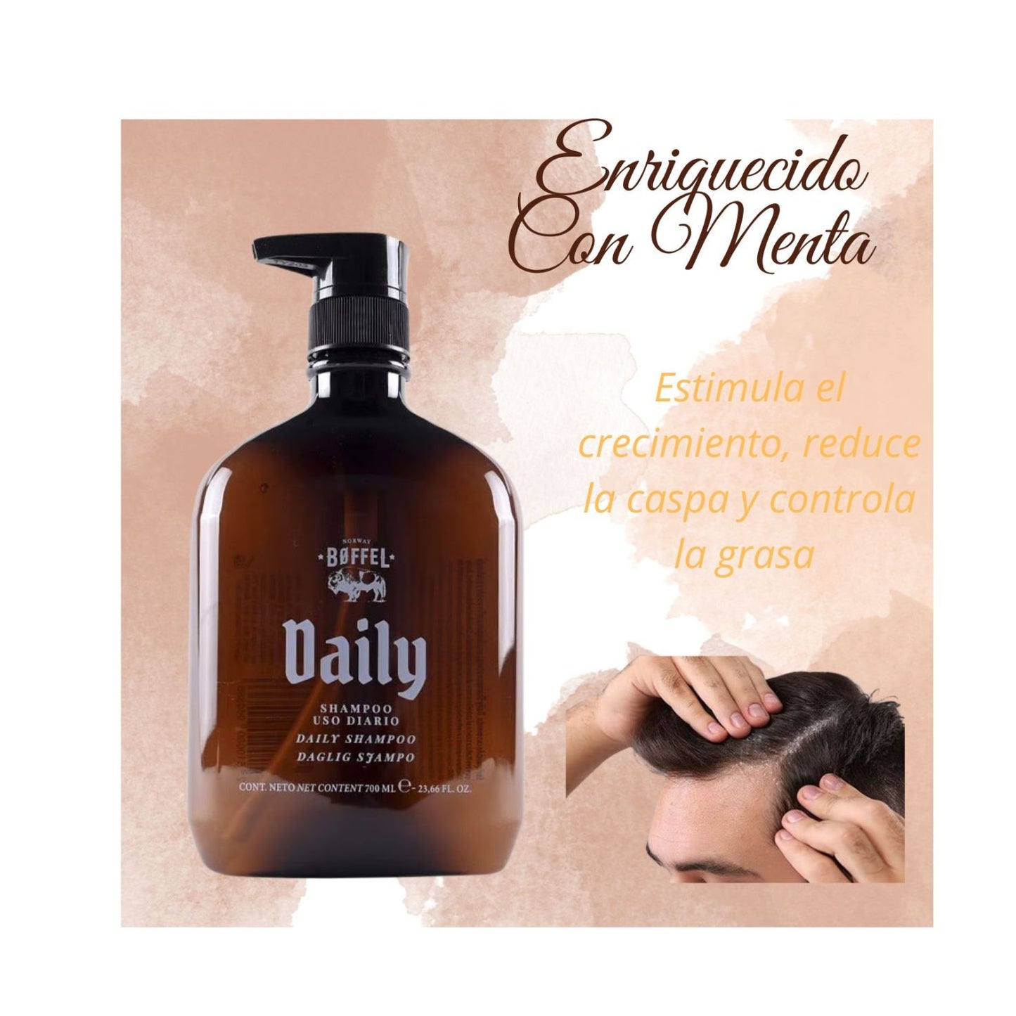 Shampoo Boffel Daily 700ml Limpieza Refrescante