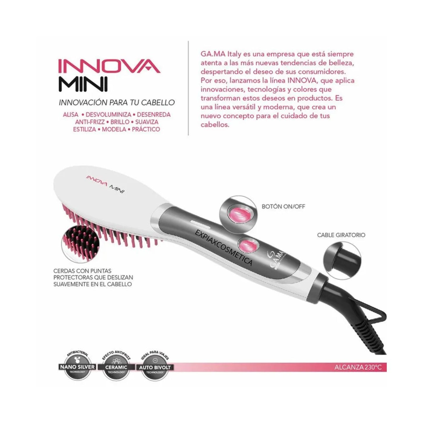 Cepillo Alisador Innova Mini - GAMA