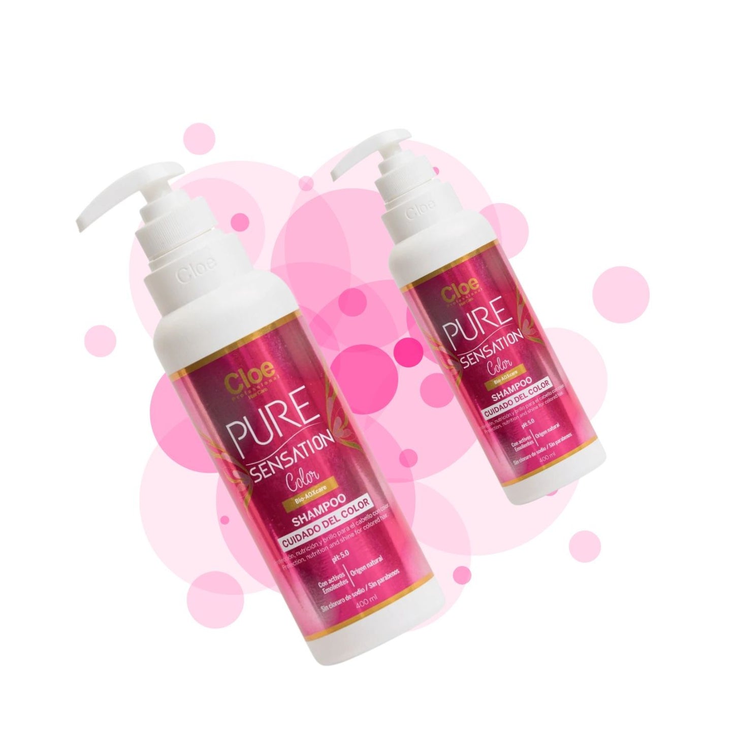 Shampoo Cloe Pure Sensation Color 400ml Nutricion Brillo.
