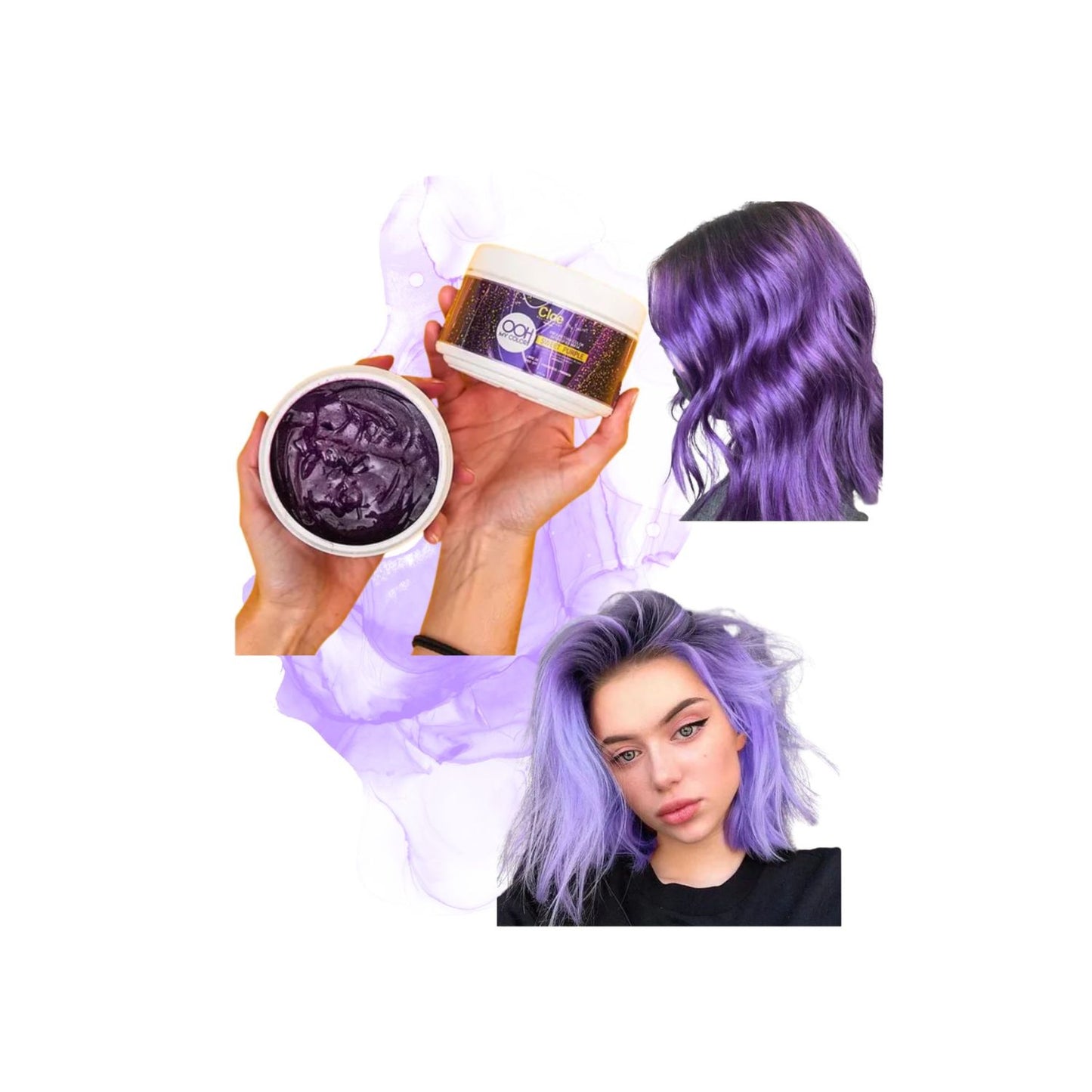 Mascara Cloe Ooh My Color Sweet Purple Matizante Purpura.