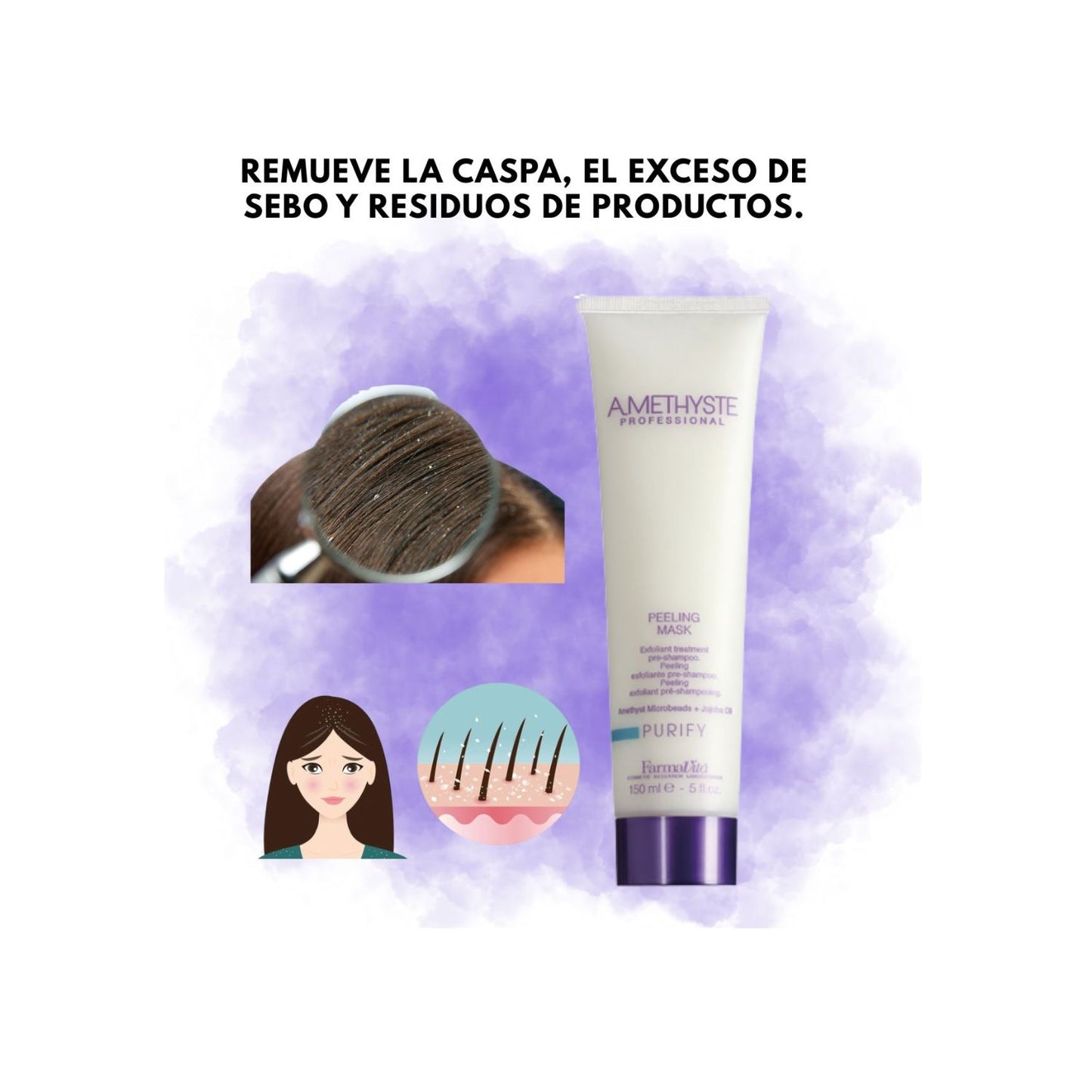Exfoliante Farmavita Amethyste Purify Pilin 150ml