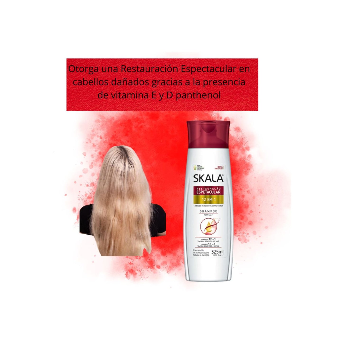 Shampoo Restauracion 12 En 1 Skala 350ml Repara y Nutre