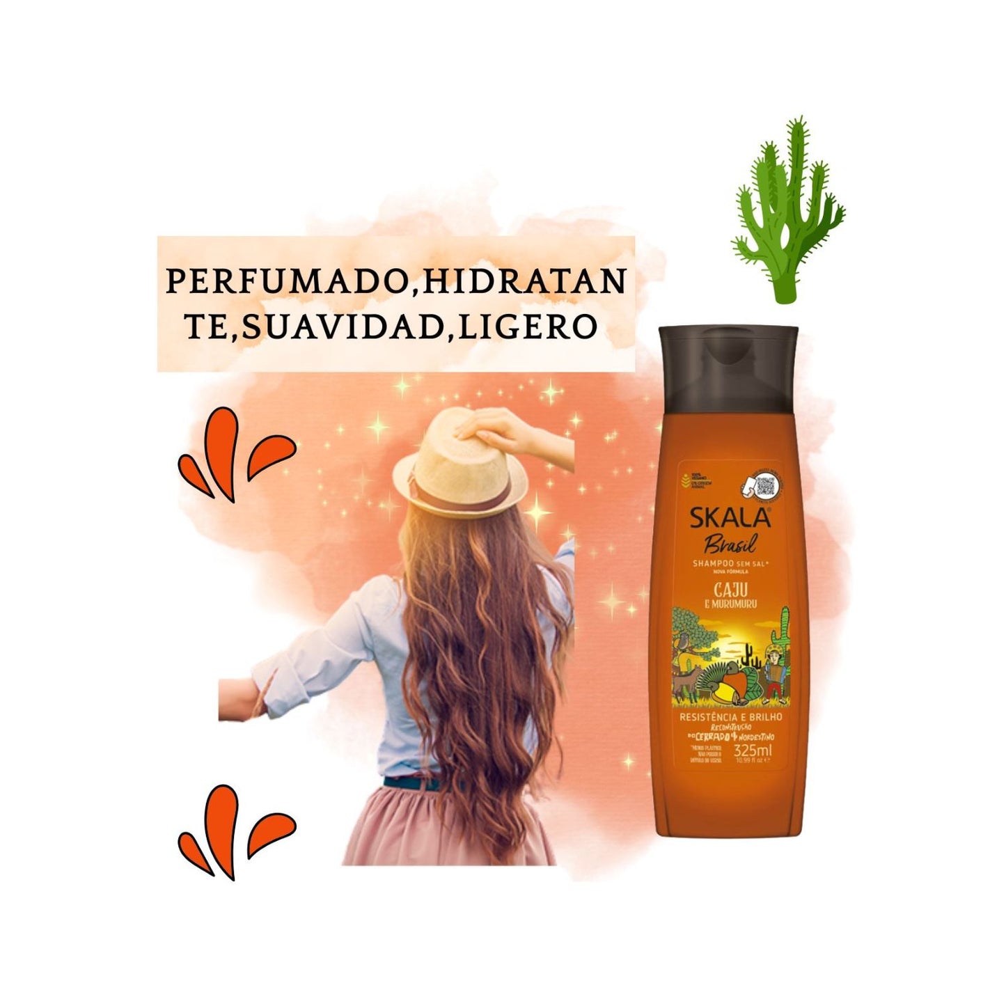 Shampoo Caju y Murumuru Skala 325ml Nutre Reconstruye