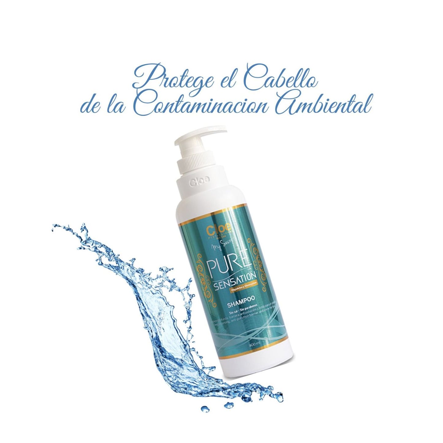 Shampoo Cloe Pure Sensation Clear Mejora El cuero Cabelludo.