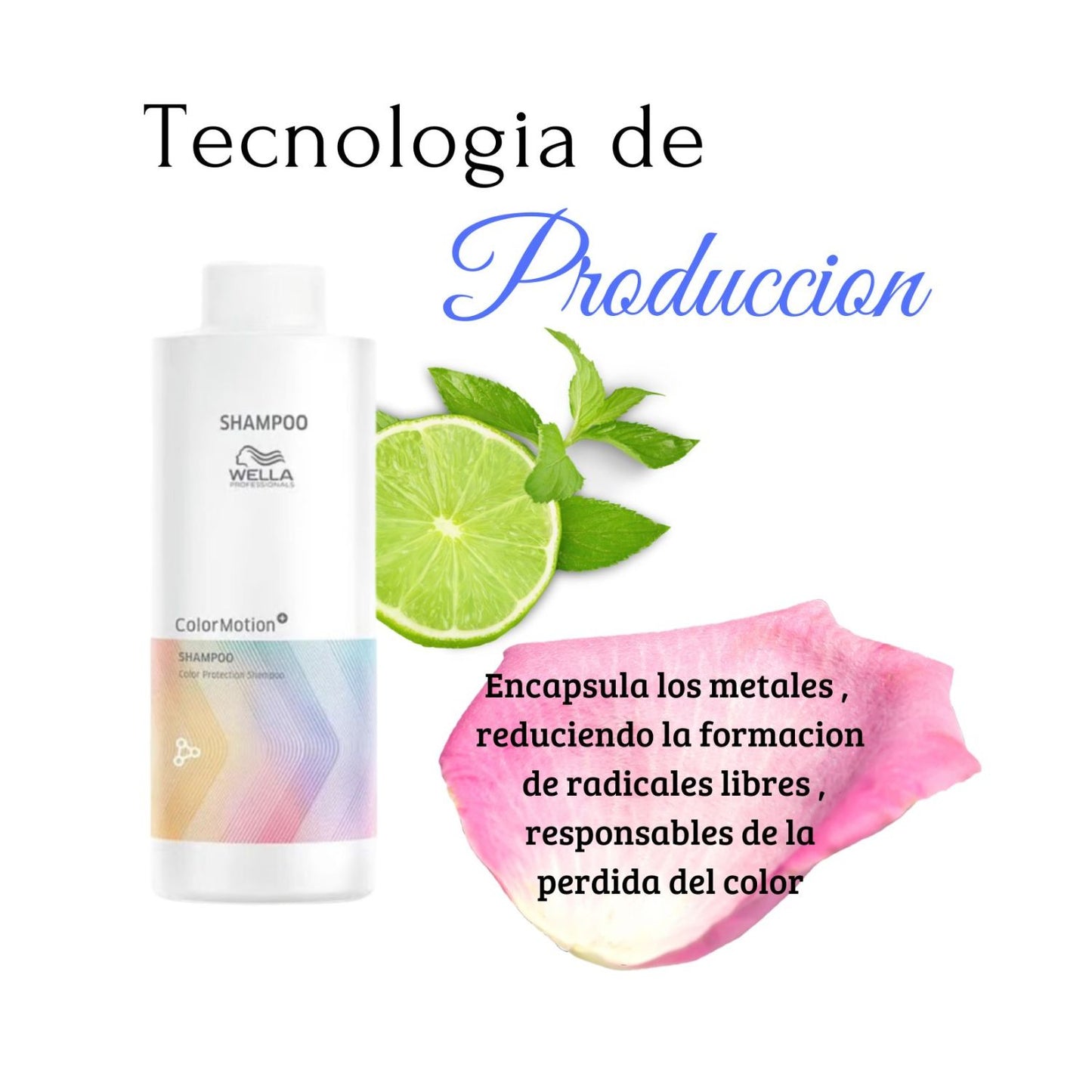 Shampoo Color Motion Wella 1000ml Tecnología Plex Brillo
