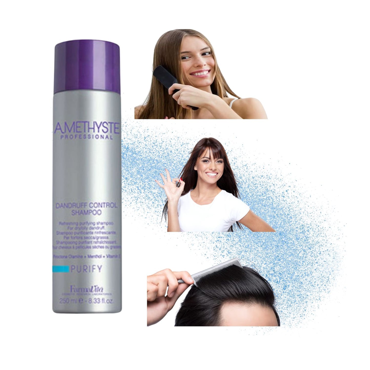 Shampoo Purifiy Amesthyste Farmavita Control Caspa Hidrata