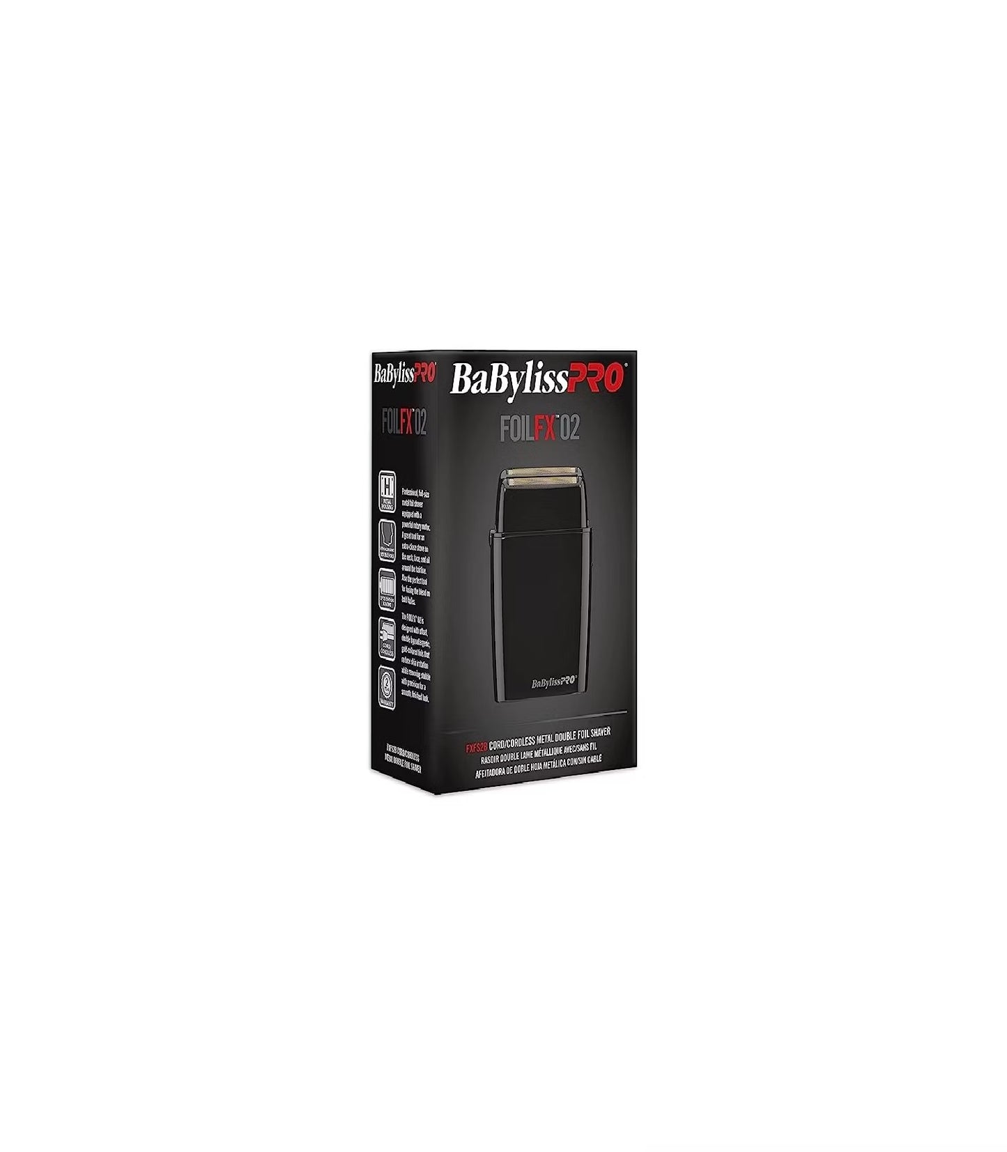 Afeitadora Babyliss Pro Foil Fx02 Black Doble Hoja Inalámbrica