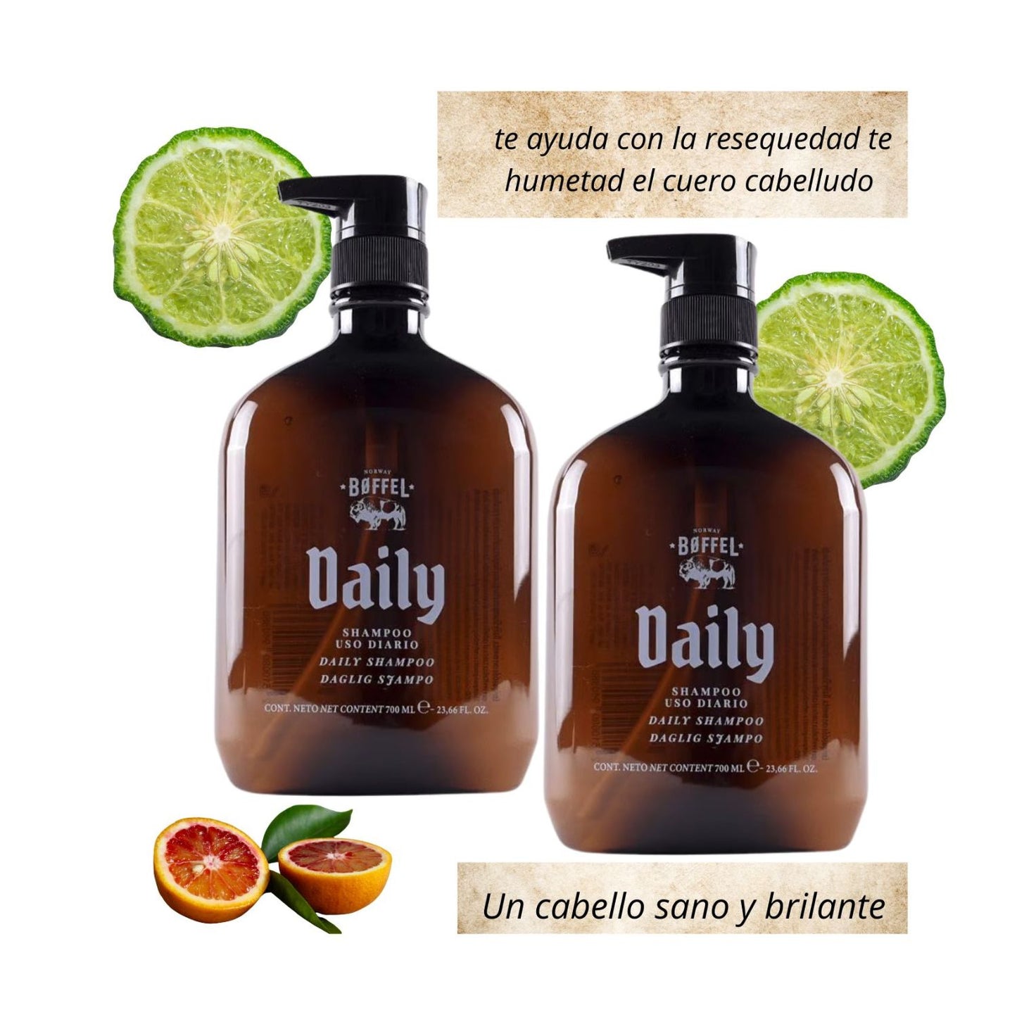 Shampoo Boffel Daily 700ml  Limpieza Refrescante