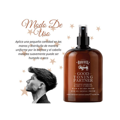 Tonico Capilar de Barba y Cabello  250ml Boffel Suave y Sedoso