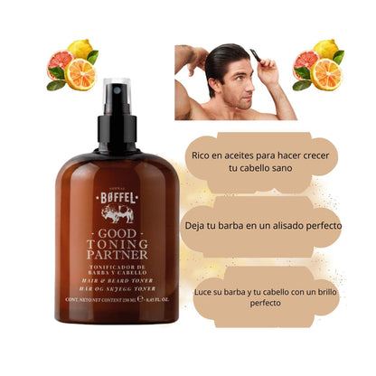 Tonico Capilar de Barba y Cabello  250ml Boffel Suave y Sedoso