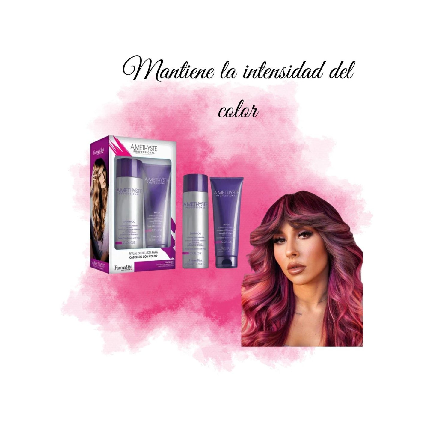 Pack Farmavita  Amethyste Color Shampoo 250ml Mascara 250ml