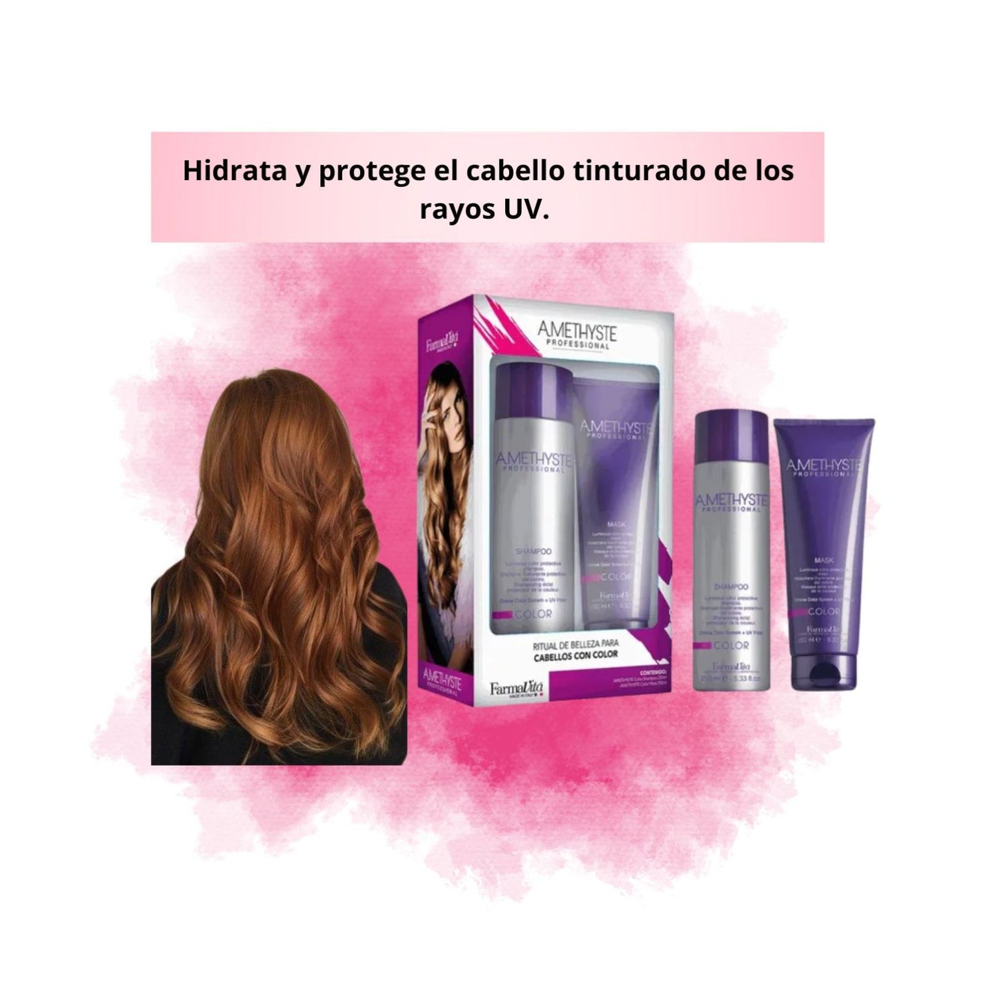 Pack Farmavita  Amethyste Color Shampoo 250ml Mascara 250ml
