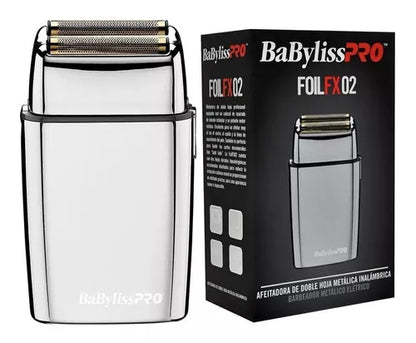 Afeitadora Babyliss Pro Foil Fx02 Silver Doble Hoja Inalámbrica