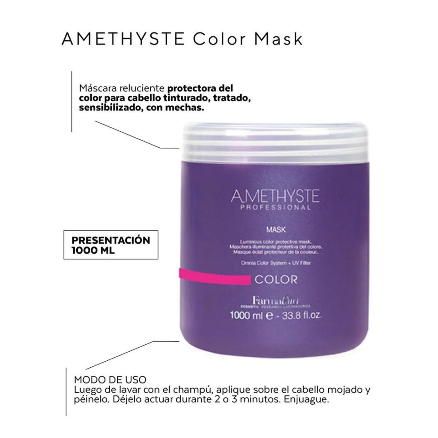 AMETHYSTE  MASCARA COLOR 1000ML FARMAVITA