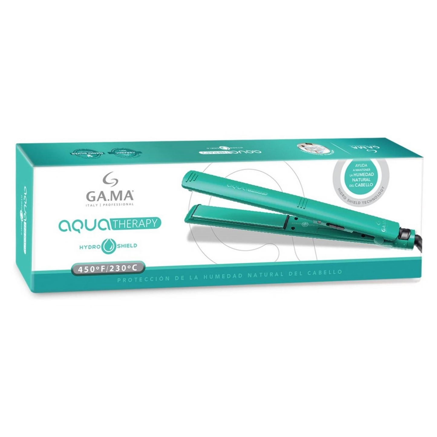 Plancha Alisadora Aqua Theraphy Gama Ceramic Ion Hidrata y Protege