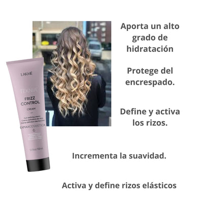 Crema para Rizos Lakme Tenia Control Frizz 150ml Hidrata Define