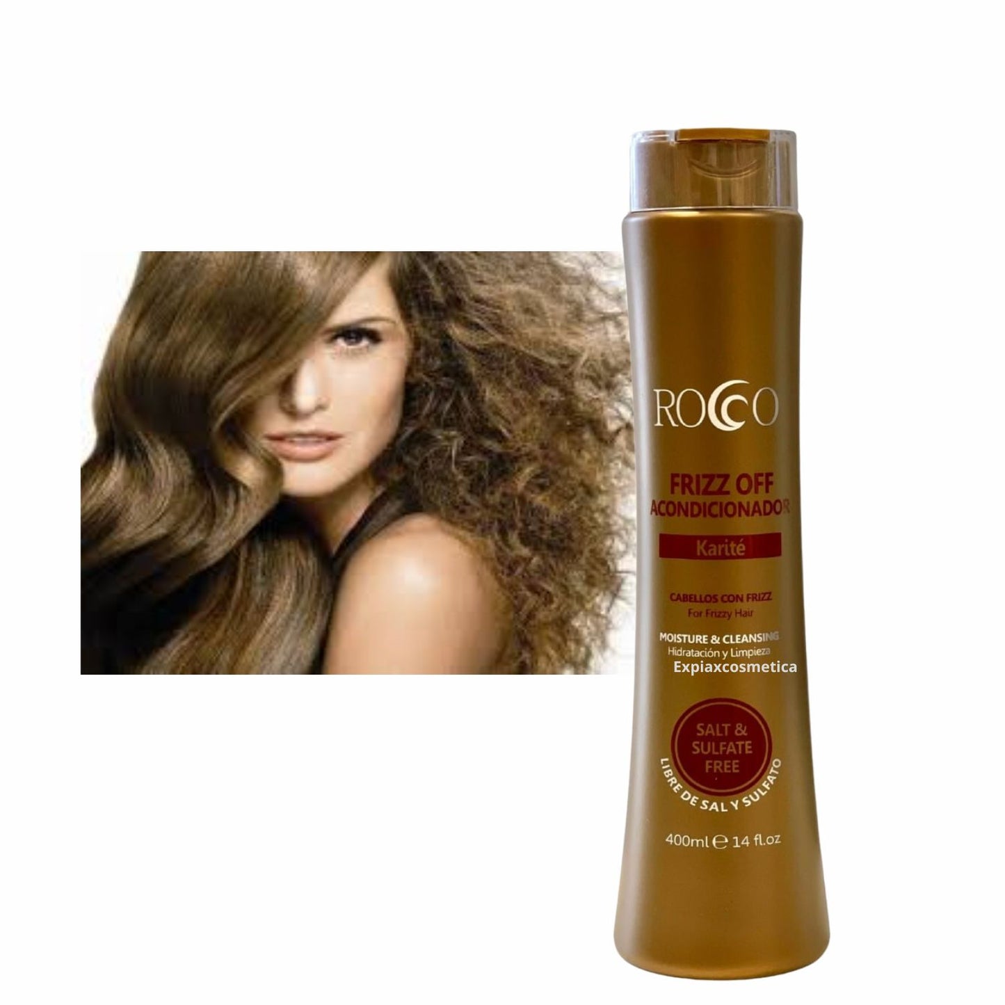 Acondicionador Frizz Off Karite Rocco 400ml para Cabellos Finos