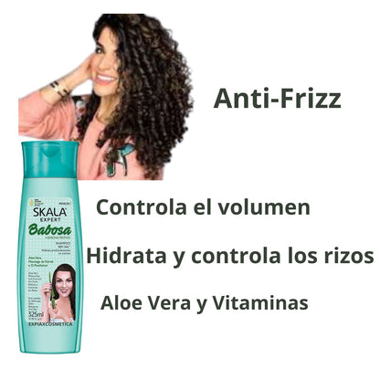 Shampoo Babosa Aloe Vera Skala 325ml Hidrata Nutre Antifrizz