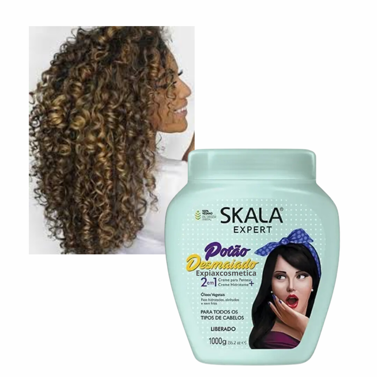 Crema de Tratamiento Capilar Skala Potao Desamayado 1kg Brillo Hidrata