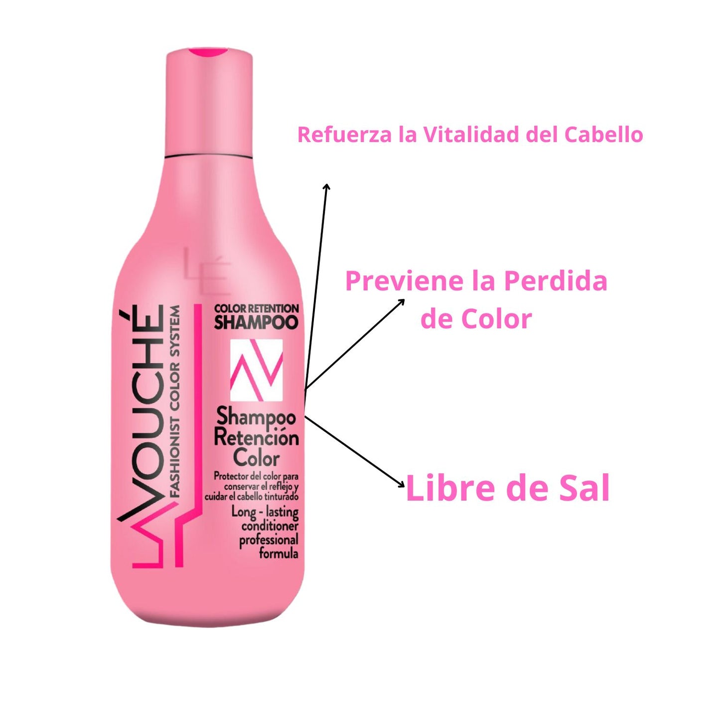 Shampoo Retención De Color Lavouche Protege El Color Del Cabello 300 ml