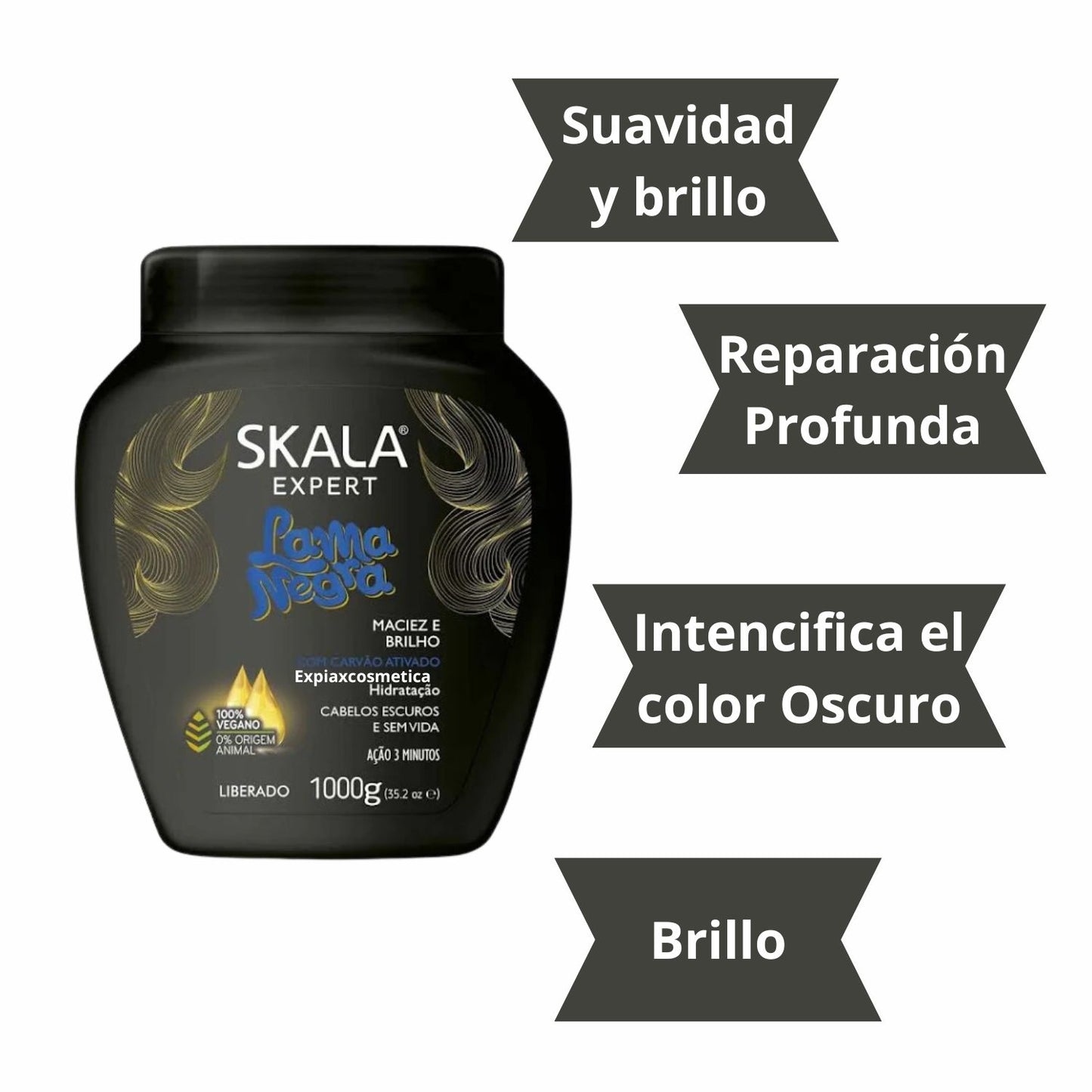 Crema de Tratamiento Capilar Skala Carbón Activado Cabello Oscuro 1kg