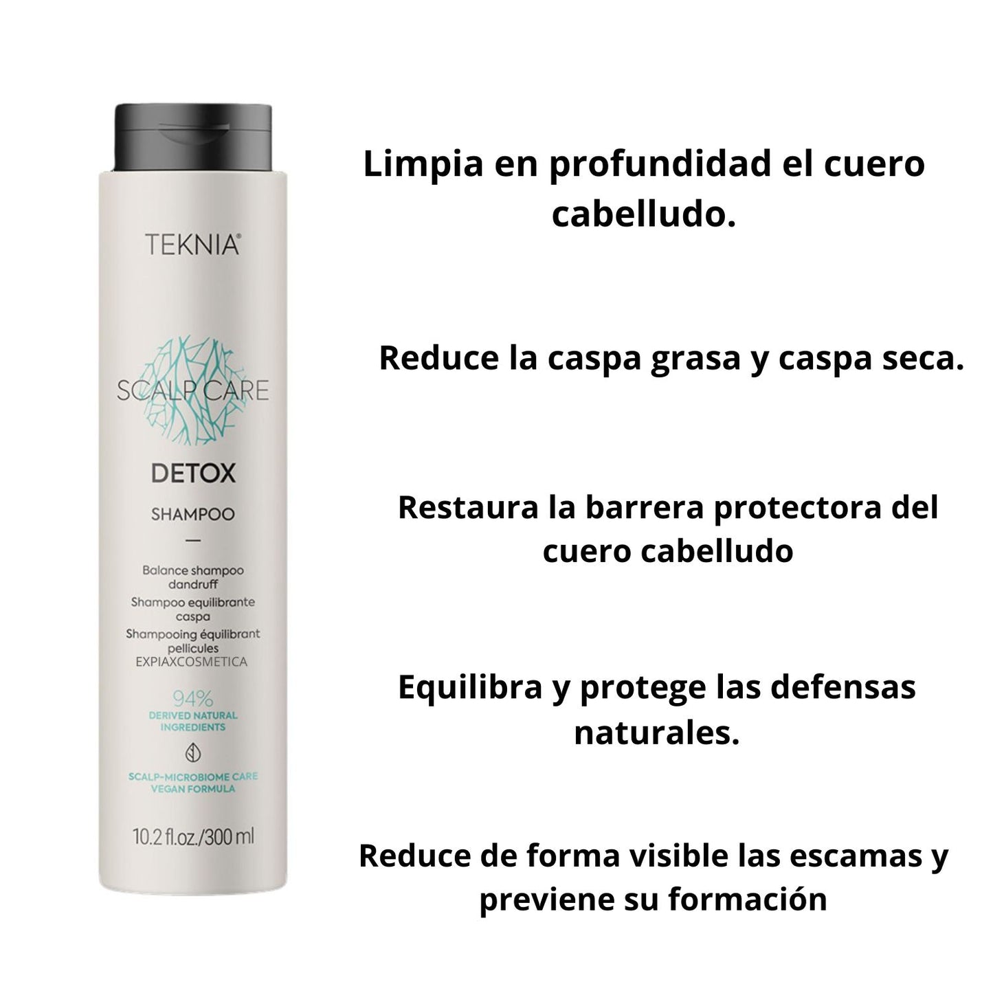 Shampoo  Detox Lakme Teknia 300ml Combate Caspa Suaviza Calmante