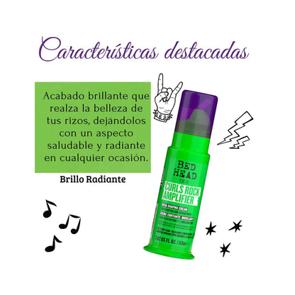 Bed Head Curls Rock Amplifier Tigi 113 ml Crema Definidora de Rizos