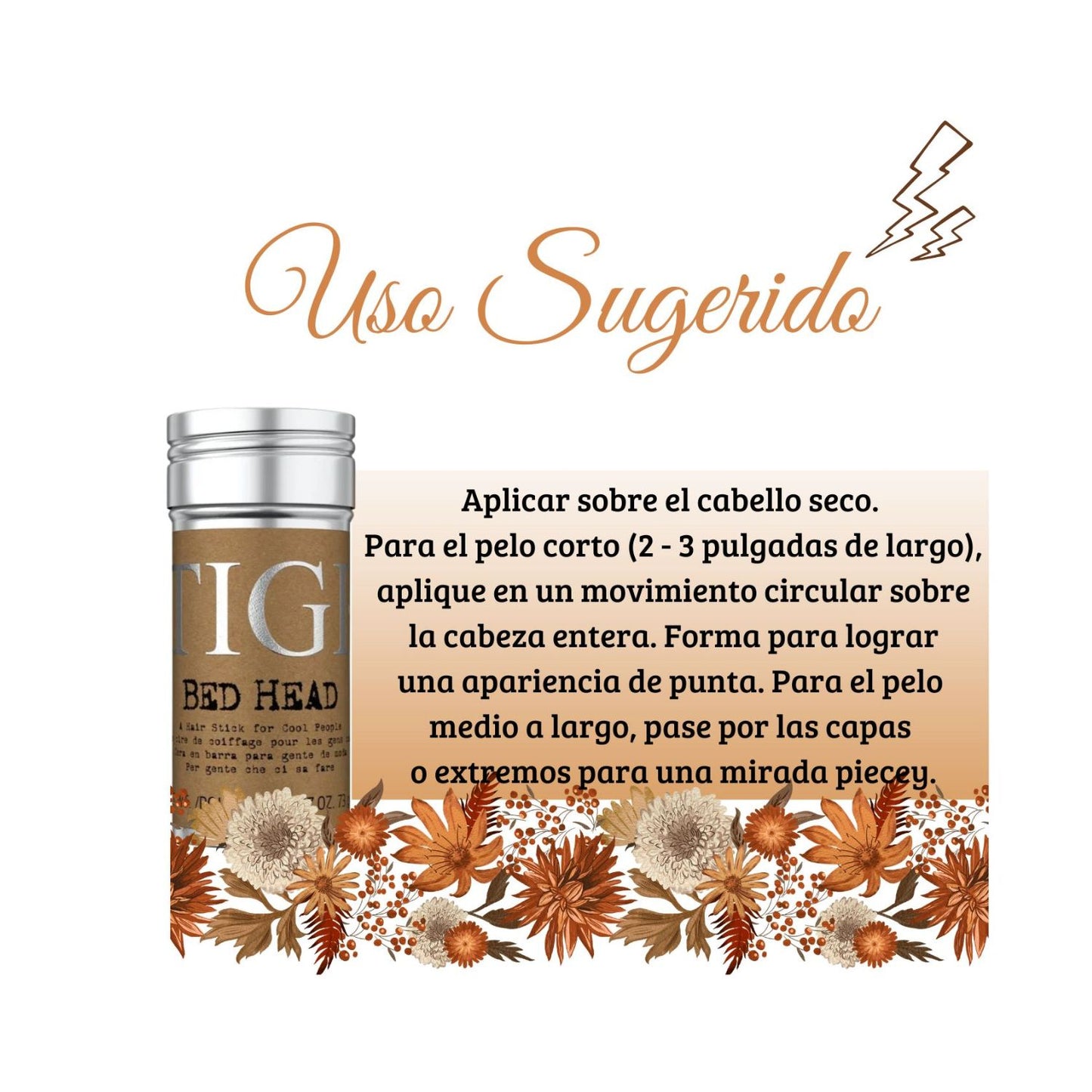 Tigi Bed Head Hair Stick Wax 73g Cera en Barra Fijación Media Mate