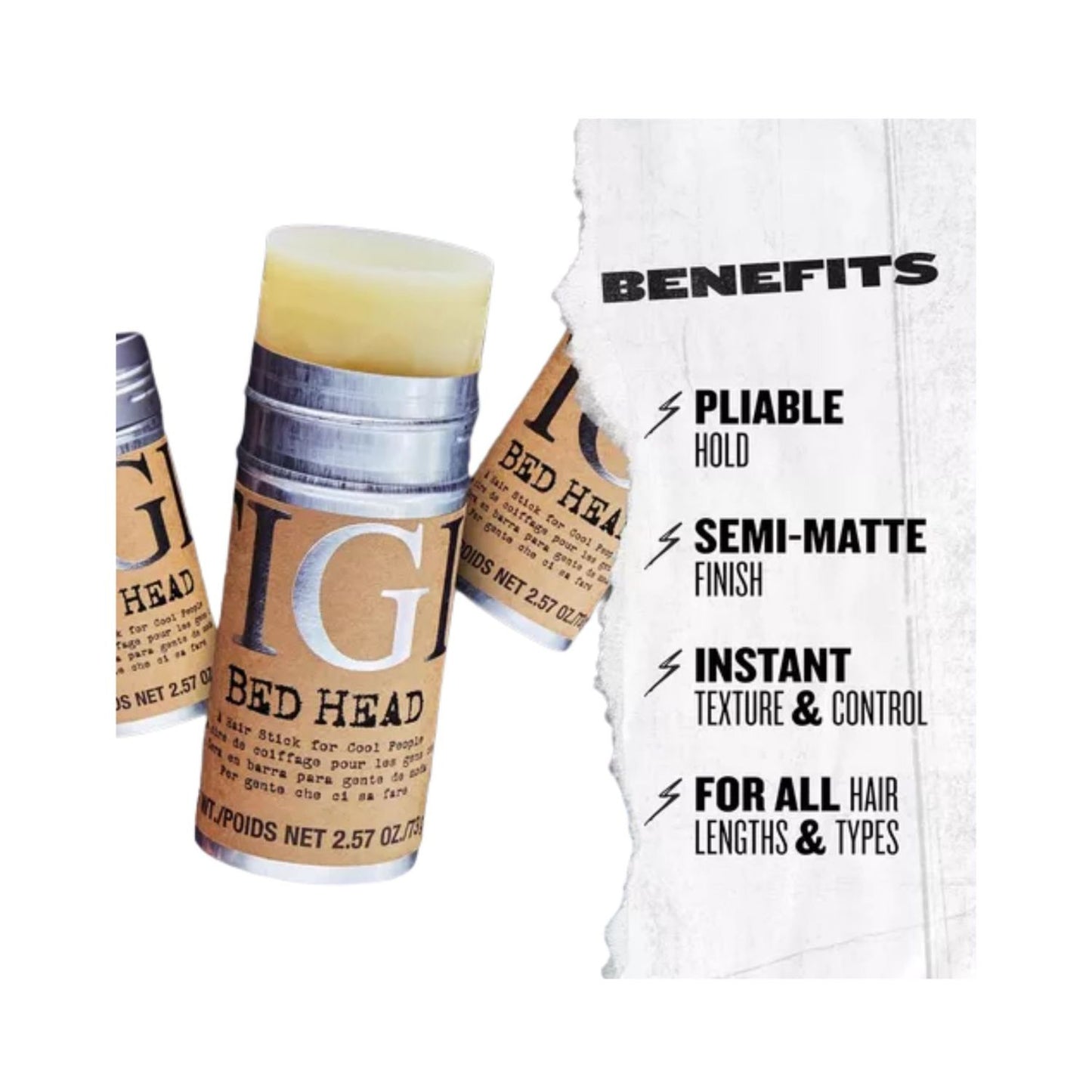 Tigi Bed Head Hair Stick Wax 73g Cera en Barra Fijación Media Mate