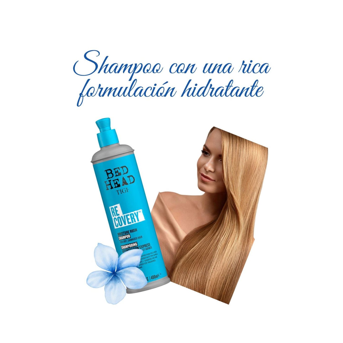 Bed Head Shampoo Recovery Hidratante Tigi 400ml Humecta Limpia Suaviza