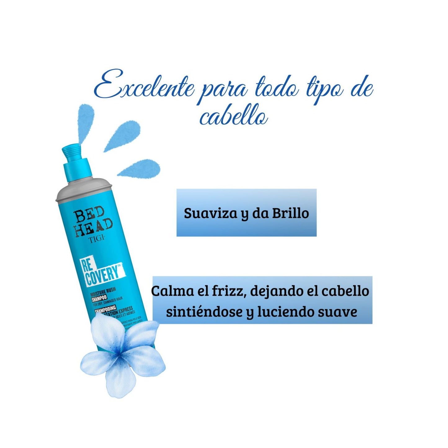 Bed Head Shampoo Recovery Hidratante Tigi 400ml Humecta Limpia Suaviza