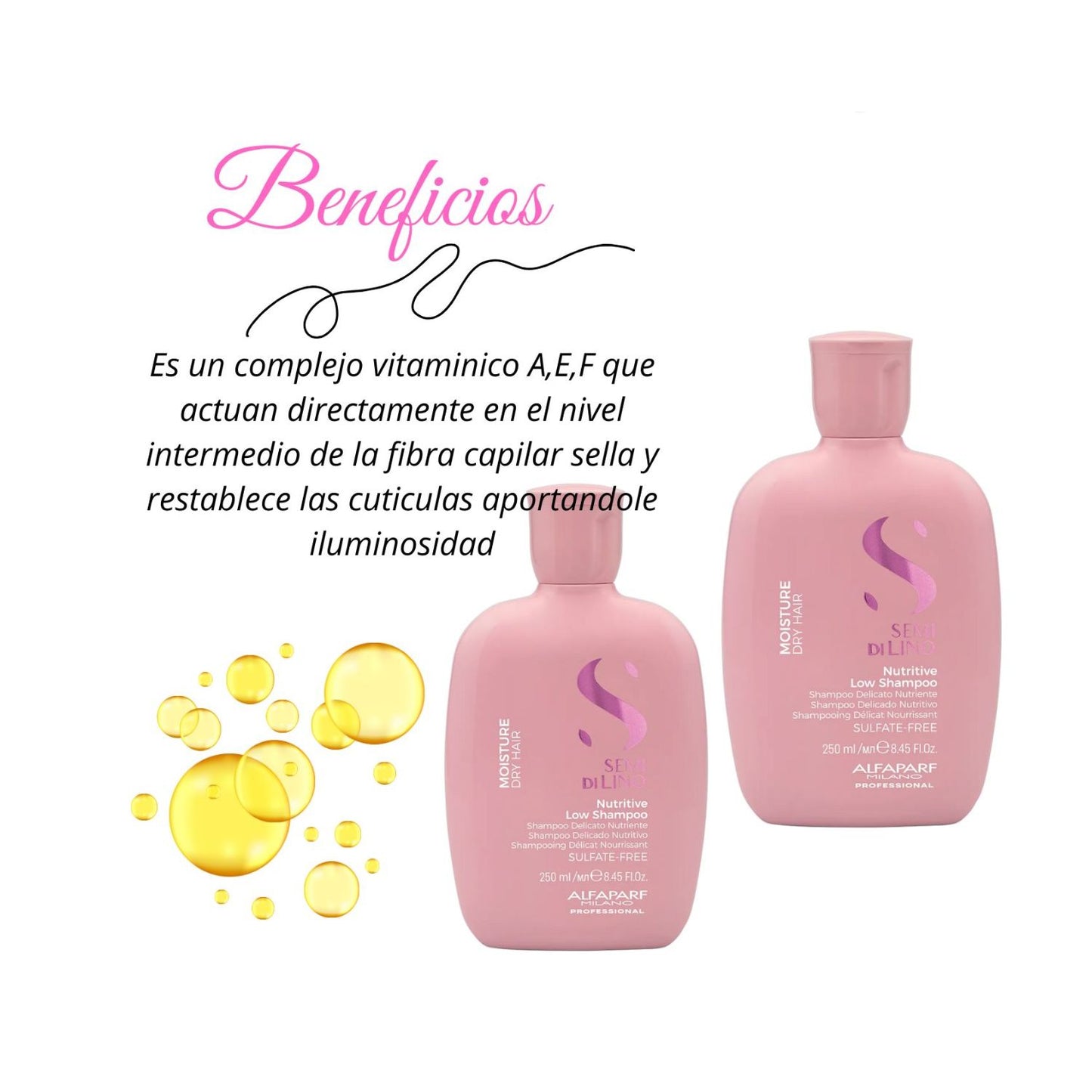 Alfaparf Semi Di lino Shampoo Moisture Nutritive 250ml Nutrición
