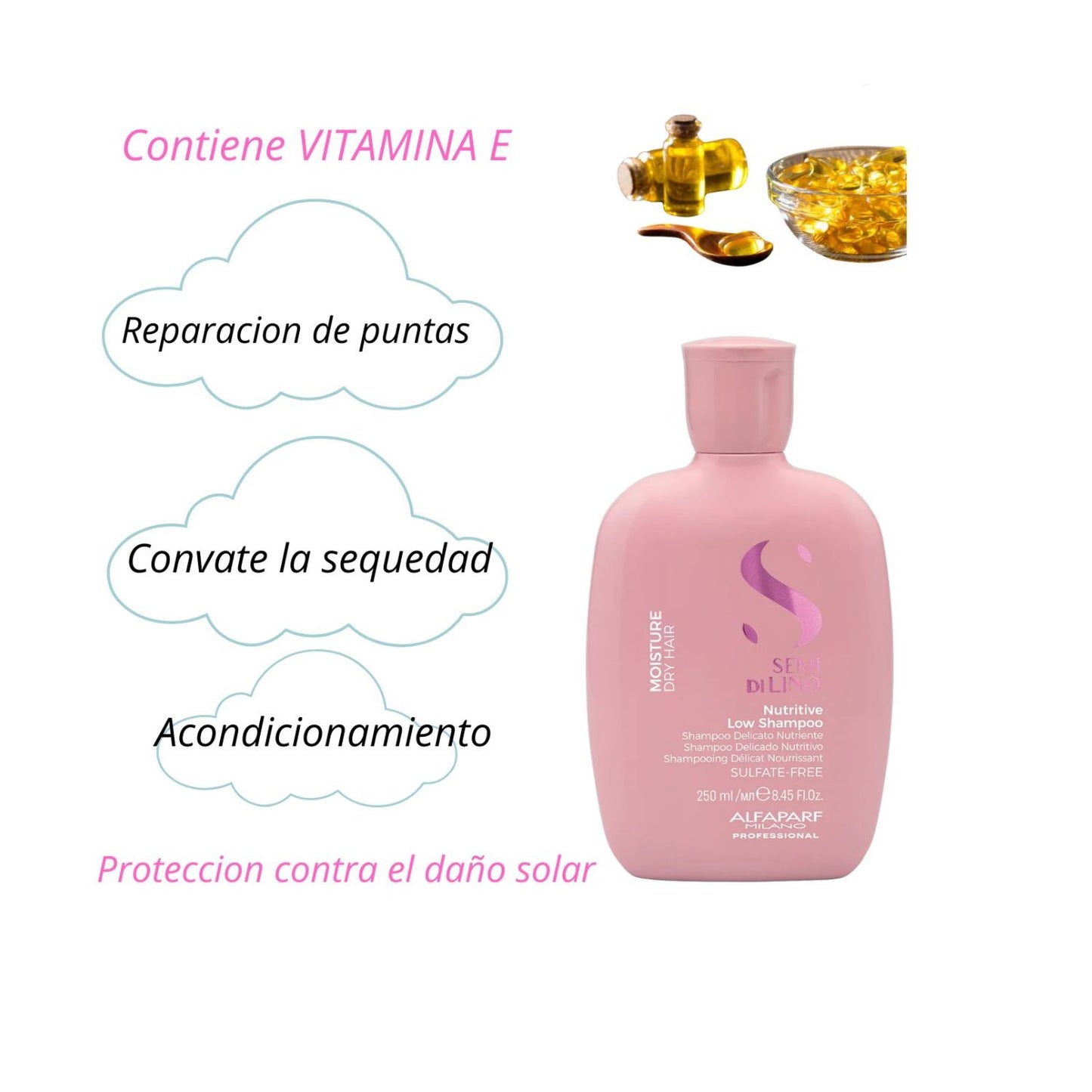 Alfaparf Semi Di lino Shampoo Moisture Nutritive 250ml Nutrición