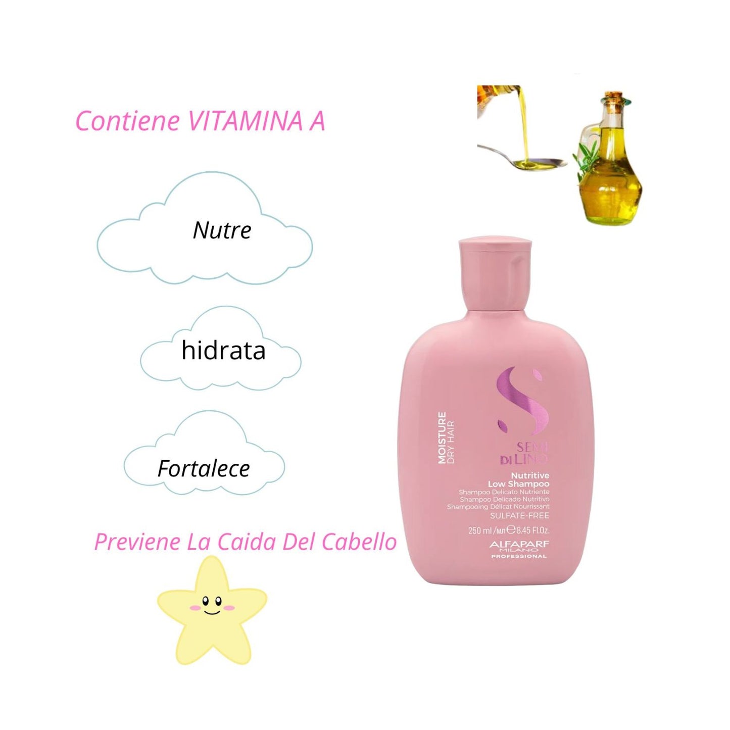 Alfaparf Semi Di lino Shampoo Moisture Nutritive 250ml Nutrición