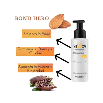 Yellow Alfapar Bond Hero Repair 100ml Reestructura Protege Repara