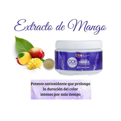 Máscara Cloe Ooh My Color Ice Blonde 270gr Matiza Hidrata Neutraliza