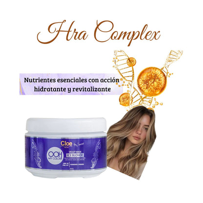Máscara Cloe Ooh My Color Ice Blonde 270gr Matiza Hidrata Neutraliza