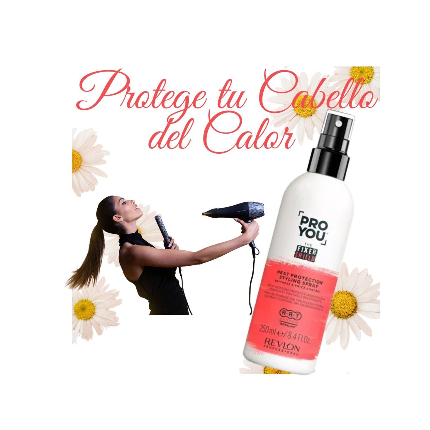 Spray Protector Termico The Fixer Shield Pro You Revlon 250ml Suaviza