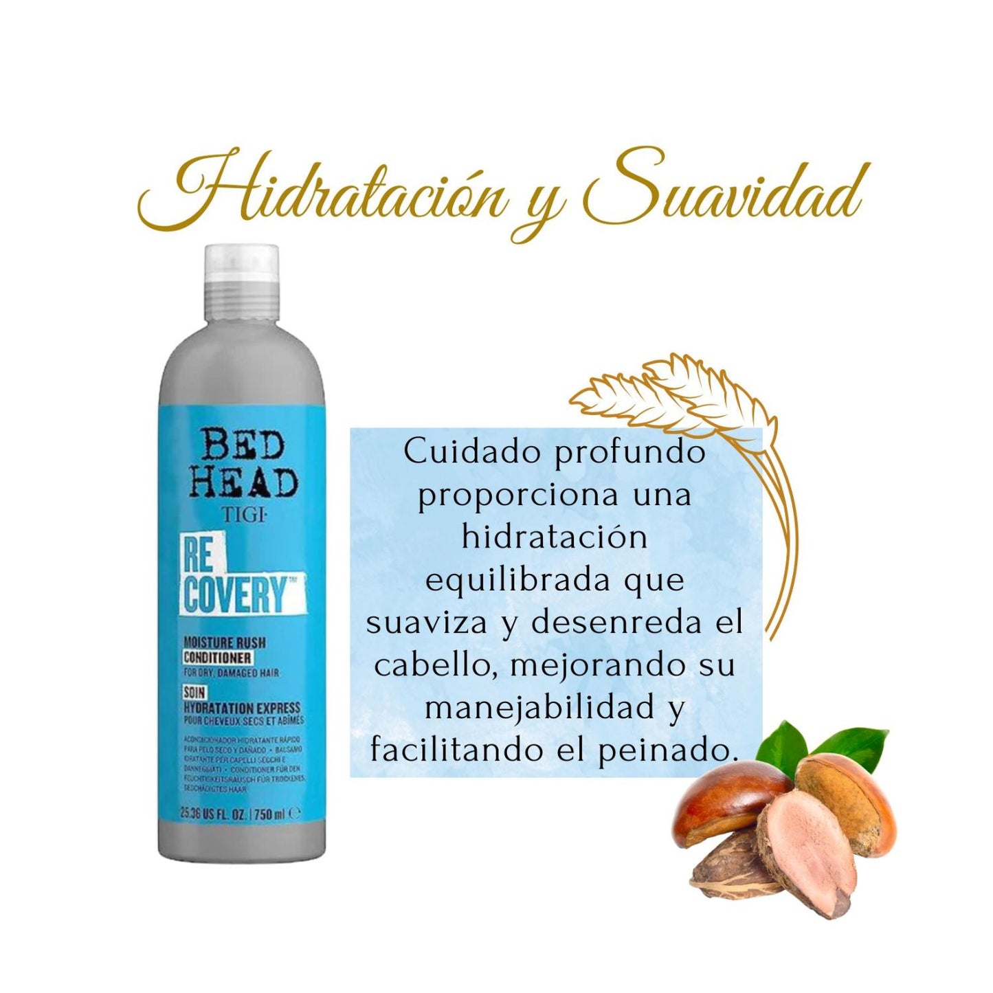 Tigi Bed Head Acondicionador Recovery Hidratante 750ml Pelo Dañado
