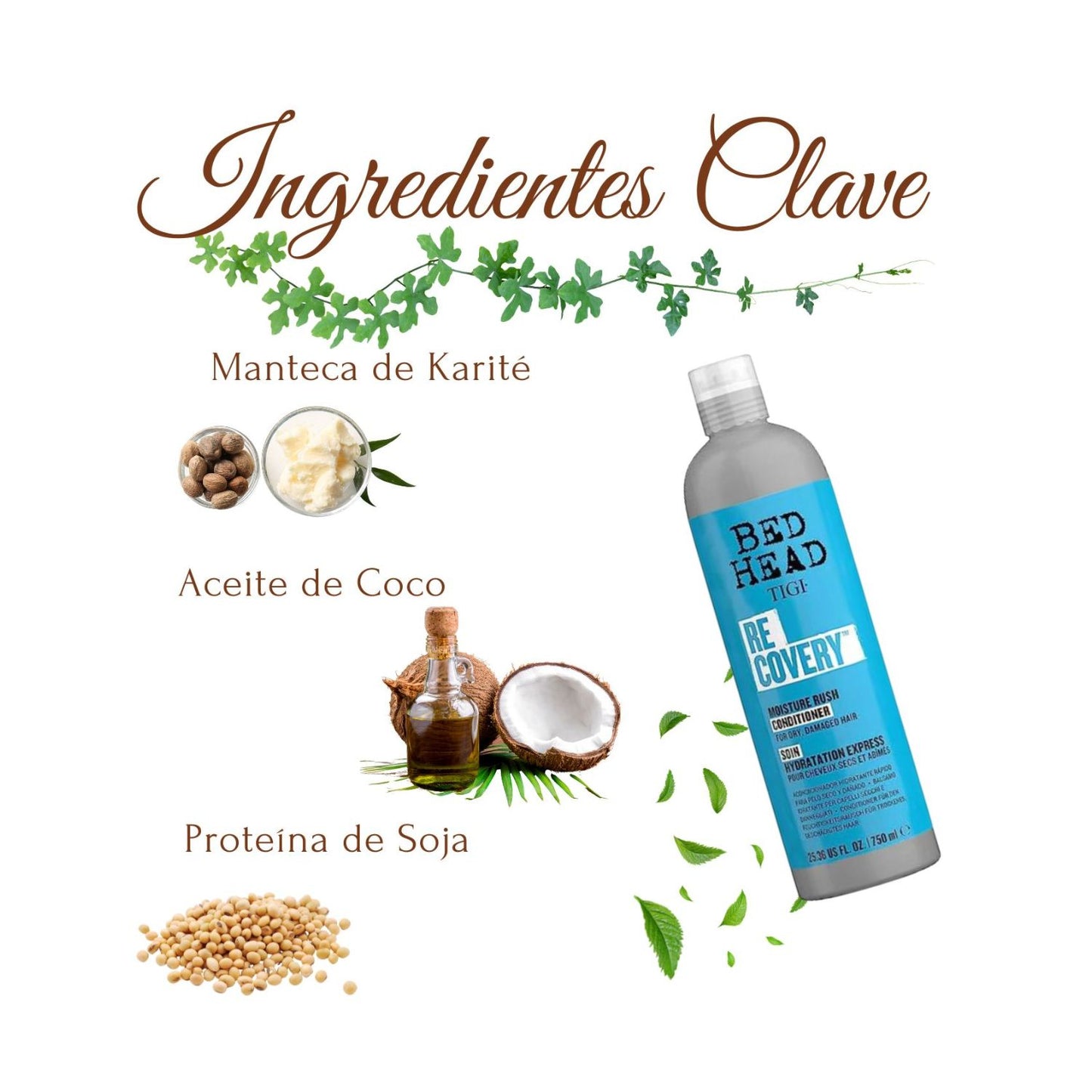 Tigi Bed Head Acondicionador Recovery Hidratante 750ml Pelo Dañado