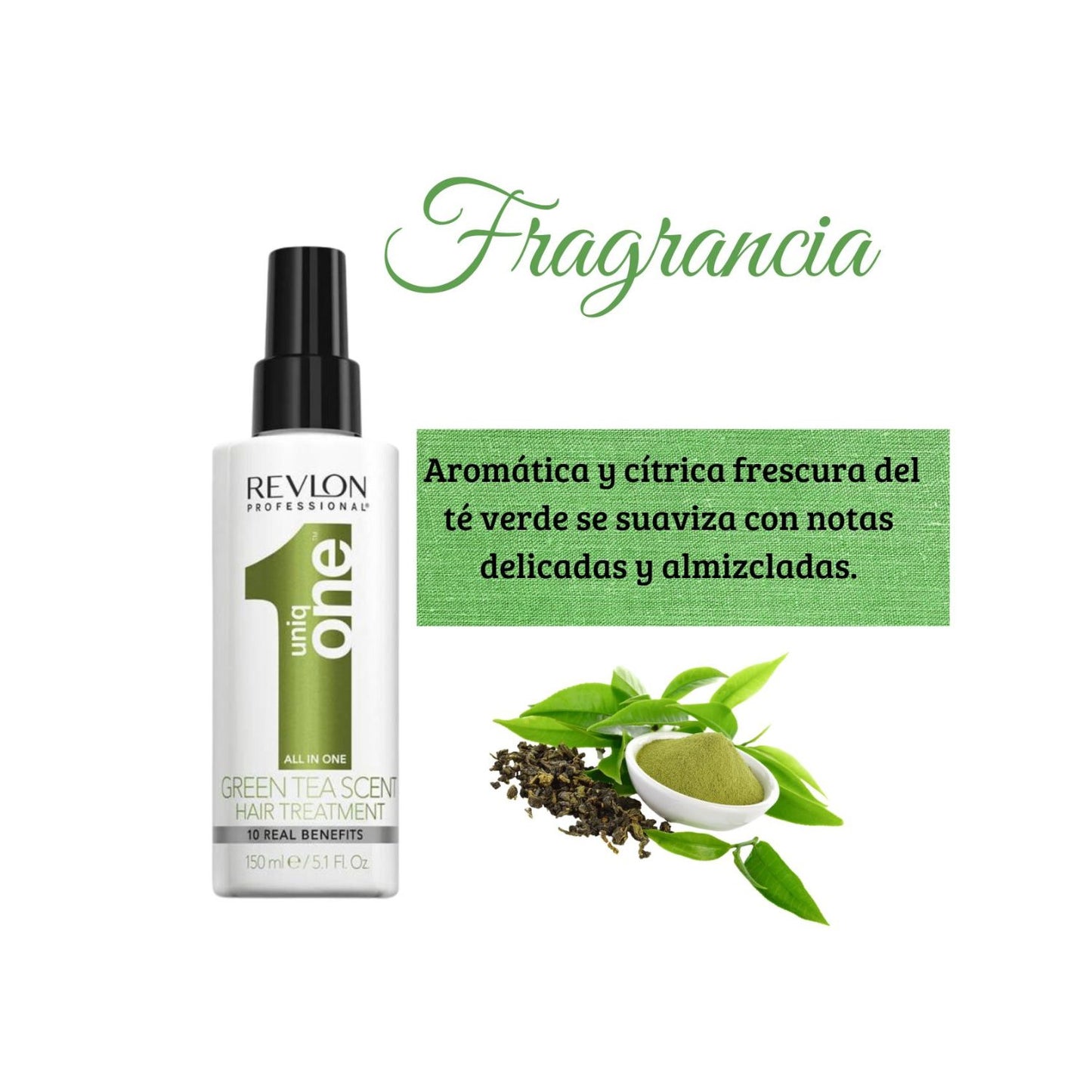 Revlon Uniq One Té Verde 150ml Tratamiento Capilar 10 Beneficios en 1