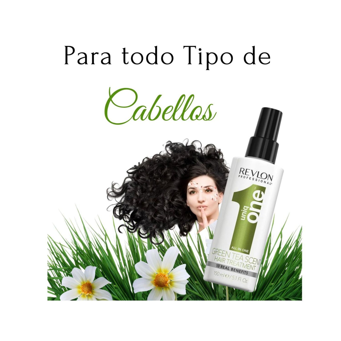 Revlon Uniq One Té Verde 150ml Tratamiento Capilar 10 Beneficios en 1