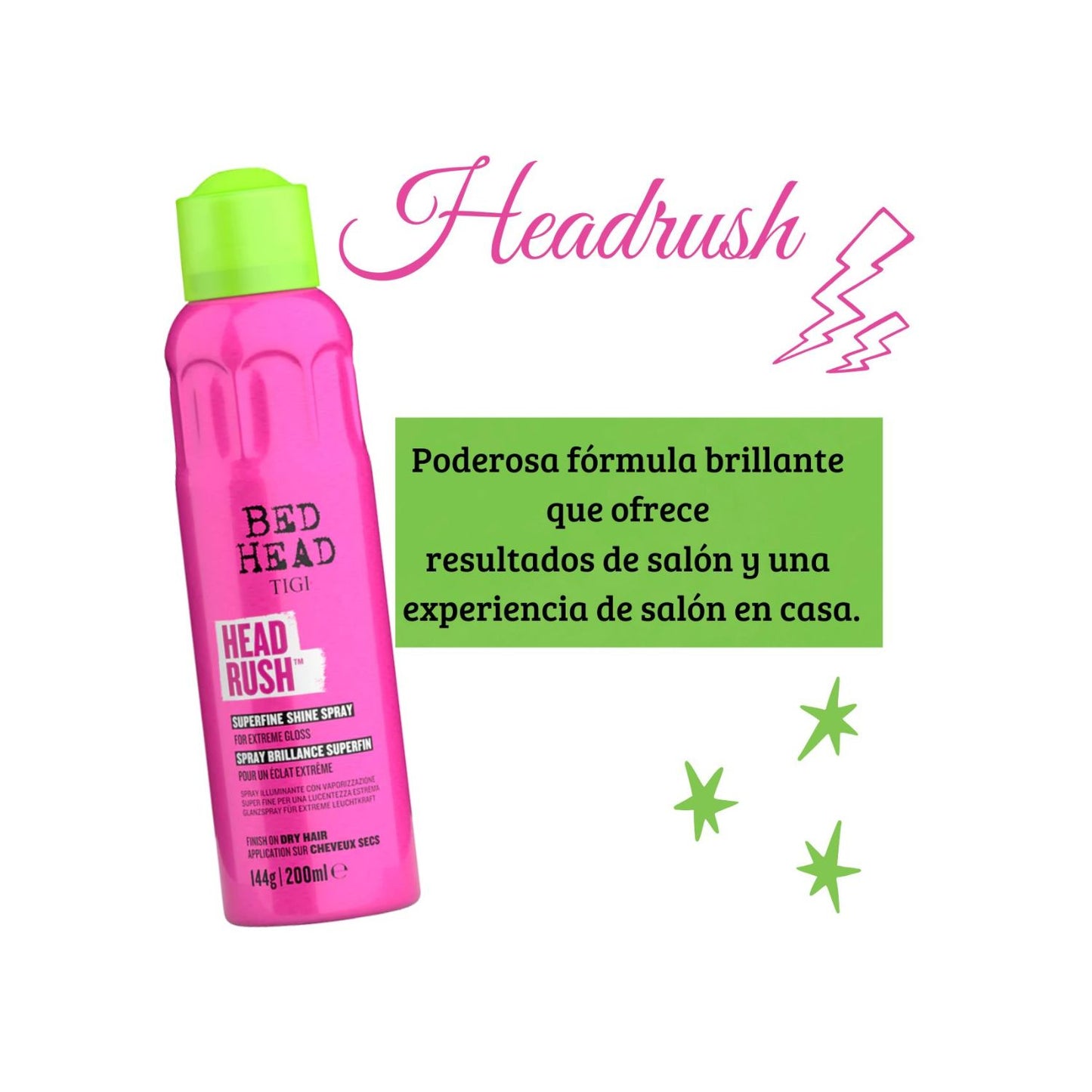Tigi Bed Head Headrush Spray de Brillo 200ml
