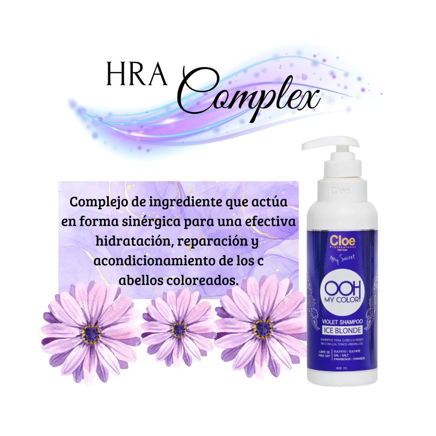 Cloe Shampoo Ooh My Color Violet Ice Blonde Professional 400ml