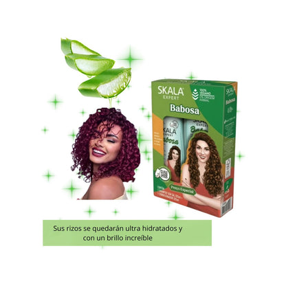 Kit Skala Babosa Shampoo Acondicionador Cabello Rizados Antifrizz.