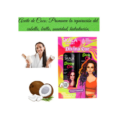 Kit Skala Divina Shampoo  y Acondicionador Cabello Teñido.