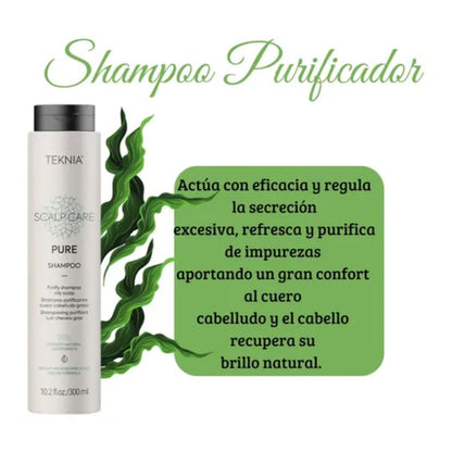 Shampoo Lakme Teknia Scalp Care Pure 300ml  Sebo Regulador Purificante