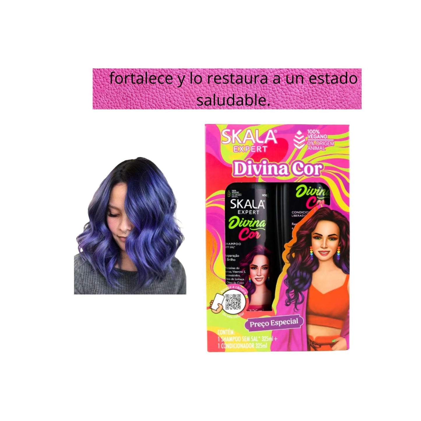 Kit Skala Divina Shampoo  y Acondicionador Cabello Teñido.