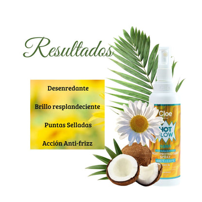 Protector Térmico Cloe Hot Glow Sunny  Antifrizz Aroma Coco.