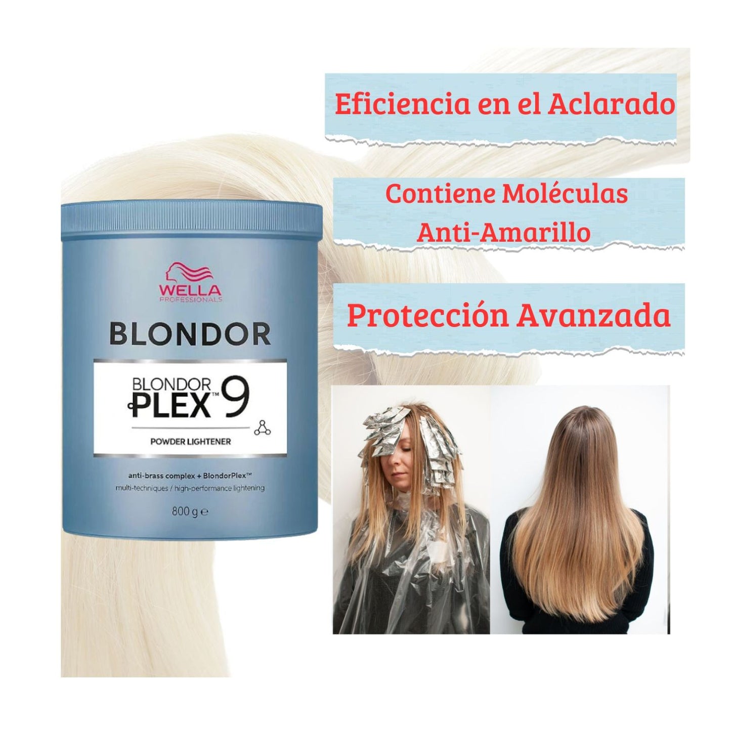 DECOLORANTE BLONDORPLEX MULTIBLOND 800 GRAMOS - WELLA